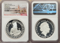 Elizabeth II silver Proof "King James I" 5 Pounds (2 oz) 2022 PR70 Ultra Cameo NGC, KM-Unl, S-Unl. Limited Edition Presentation Mintage: 700. British ...