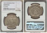 Republic Peso 1902 AU Details (Cleaned) NGC, Tegucigalpa mint, KM52. 

HID09801242017

© 2022 Heritage Auctions | All Rights Reserved