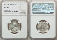 British India. George V 1/2 Rupee 1917-(b) MS64 NGC, Bombay mint, KM522. 

HID09801242017

© 2022 Heritage Auctions | All Rights Reserved