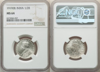 British India. George V 1/2 Rupee 1919-(b) MS64 NGC, Bombay mint, KM522. Choice untoned surfaces with whirling luster. 

HID09801242017

© 2022 Herita...