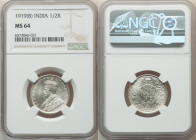 British India. George V 1/2 Rupee 1919-(b) MS64 NGC, Bombay mint, KM522. Brilliant argent surfaces. 

HID09801242017

© 2022 Heritage Auctions | All R...