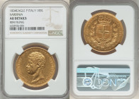Sardinia. Carlo Alberto gold 100 Lire 1834 (Eagle)-P AU Details (Rim Filing) NGC, Turin mint, KM133.1, Fr-1138. 

HID09801242017

© 2022 Heritage Auct...