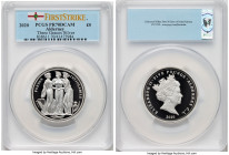 British Dependency. Elizabeth II silver Proof "Three Graces" 5 Pounds (2 oz) 2020 PR70 Deep Cameo NGC, Commonwealth mint, KM-Unl. Mintage: 1000. Sold ...
