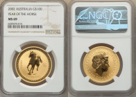 Elizabeth II gold "Year of the Horse" 100 Dollars 2002 MS69 NGC, Perth mint, KM587. Lunar Series. 

HID09801242017

© 2022 Heritage Auctions | All Rig...