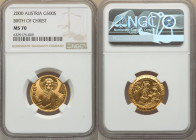Republic gold "2000 Years of Christianity" 500 Schilling 2000 MS70 NGC, KM3065. Mintage: 50,000. 

HID09801242017

© 2022 Heritage Auctions | All Righ...
