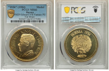 British Colony. Edward VIII brass Proof Fantasy Issue Crown (Medal) 1936-Dated (1984) MS66 PCGS, KM-X20 var. (unlisted in brass), Giordano-FM29 var. (...