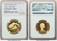 Elizabeth II gold Proof "Arctic Territories" 100 Dollars 1980 PR68 Ultra Cameo NGC, KM129. 

HID09801242017

© 2022 Heritage Auctions | All Rights Res...