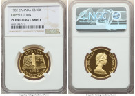 Elizabeth II gold Proof "New Constitution" 100 Dollars 1982 PR69 Ultra Cameo NGC, KM137. 

HID09801242017

© 2022 Heritage Auctions | All Rights Reser...