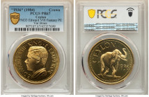 British Colony. Edward VIII brass Proof Fantasy Issue Crown (Medal) 1936-Dated (1984) PR67 PCGS, KM-X2 var (unlisted in brass), Giordano-FM33 var. (br...