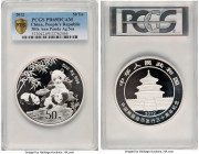 People's Republic silver Proof "Issuance of Gold Panda - 30th Anniversary" Panda 50 Yuan (5 oz) 2012 PR69 Deep Cameo NGC, KM2033, PAN-559A. Accompanie...