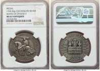 Republic silver "Anniversary of Otakar II's Death" Medal 1978 MS67 Antiqued NGC, 35mm. 20.0gm. By V.A. Kovanic. 

HID09801242017

© 2022 Heritage Auct...