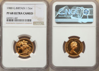 Elizabeth II gold Proof Sovereign 1980 PR68 Ultra Cameo NGC, KM919. 

HID09801242017

© 2022 Heritage Auctions | All Rights Reserved