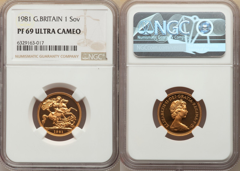 Elizabeth II gold Proof Sovereign 1981 PR69 Ultra Cameo NGC, KM919. 

HID0980124...