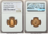 Elizabeth II gold Proof "500th Sovereign Anniversary" Sovereign 1989 PR68 Ultra Cameo NGC, KM956, S-SC3. 

HID09801242017

© 2022 Heritage Auctions | ...