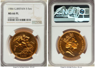 Elizabeth II gold 5 Pounds 1986 MS66 Prooflike NGC, KM945, S-SE4. Mintage: 7,723. Sold with COA #04318. 

HID09801242017

© 2022 Heritage Auctions | A...