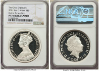 Elizabeth II silver Proof "Gothic Crown Portrait" 5 Pounds (2 oz) 2021 PR70 Ultra Cameo NGC, KM-Unl., S-GE19. The Great Engravers series. Sold with or...