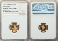 Elizabeth II gold Proof 10 Pounds 1993 PR70 Ultra Cameo NGC, KM950a. 

HID09801242017

© 2022 Heritage Auctions | All Rights Reserved