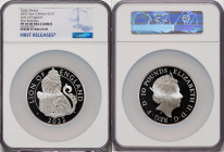 Elizabeth II silver Proof "Lion of England" 10 Pounds (5 oz) 2022 PR70 Ultra Cameo NGC, KM-Unl., S-TBCSC2. Royal Tudor Beasts series. First Releases. ...