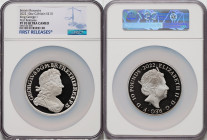 Elizabeth II silver Proof "King George I" 10 Pounds (10 oz) 2022 PR70 Ultra Cameo NGC, KM-Unl., S-Unl. Limited Edition Presentation: 150. British Mona...