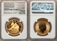 Elizabeth II gold Proof "Mayflower 400th Anniversary" 100 Pounds (1 oz) 2020 PR70 Ultra Cameo NGC, KM-Unl. Mintage: 500. One of First 100 Struck. Sold...