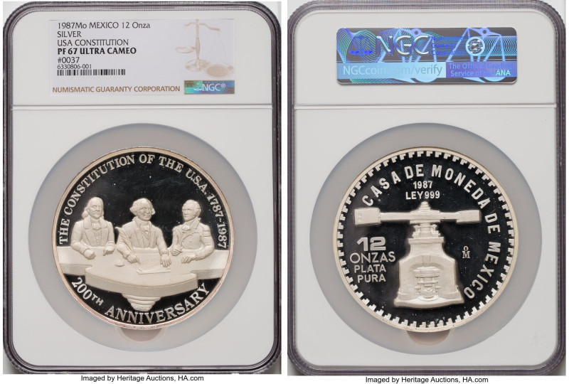 Estados Unidos silver Proof "U.S. Constitution - 200th Anniversary" 12 Onzas (12...