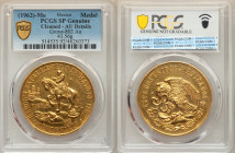 Estados Unidos gold Specimen "Battle of Cinco de Mayo" Medal 1962-Mo UNC Details (Cleaned) PCGS, Mexico City mint, Grove-802. 41.56gm. 

HID0980124201...