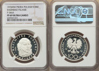 People's Republic silver Proof Proba "Kazimierz Pulaski" 100 Zlotych 1976-MW PR69 Ultra Cameo NGC, Warsaw mint, KM-Pr281, Parchimowicz-366A. Mintage: ...