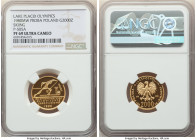 People's Republic gold Proof Proba "Lake Placid Olympics - Skiing" 2000 Zlotych 1980-MW PR69 Ultra Cameo NGC, Warsaw mint, KM-Pr428, Parchimowicz-505A...