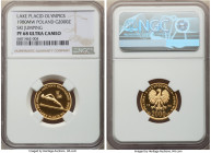 People's Republic gold Proof "Lake Placid Olympics - Ski Jumping" 2000 Zlotych 1980-MW PR68 Ultra Cameo NGC, Warsaw mint, KM-Y111. 

HID09801242017

©...