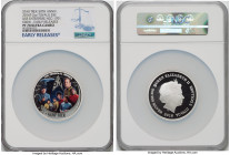 Elizabeth II silver Colorized Proof "Star Trek - USS Enterprise & Crew" 2 Dollars (2 oz) 2016-P PR70 Ultra Cameo NGC, Perth mint, KM-Unl., NCC-701. St...