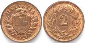 EIDGENOSSENSCHAFT. 2 Rappen 1928, Bronze
HMZ 2-1213ii, stgl (BU)