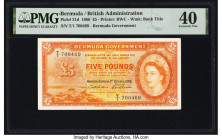 Bermuda Bermuda Government 5 Pounds 1.10.1966 Pick 21d PMG Extremely Fine 40. 

HID09801242017

© 2022 Heritage Auctions | All Rights Reserved