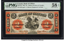 Canada Clifton, PC- Bank of Clifton $2 1.9.1861 Ch.# 125-12-12 PMG Choice About Unc 58 EPQ. 

HID09801242017

© 2022 Heritage Auctions | All Rights Re...