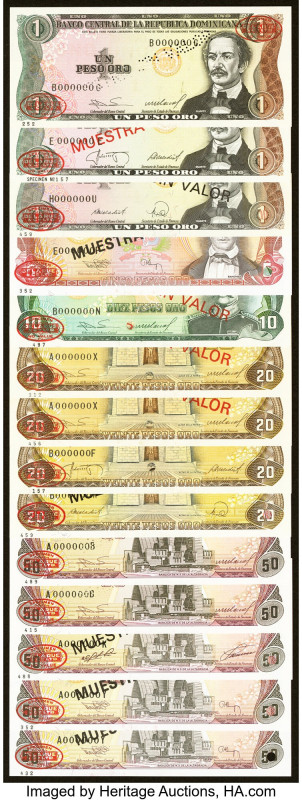 Dominican Republic Group Lot of 25 Specimen Crisp Uncirculated. POCs, perforatio...