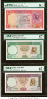 Egypt National Bank of Egypt 10; 5 (2) Pounds 1952-60 Pick 32; 39a; 40 Three Examples PMG Superb Gem Unc 67 EPQ (3). 

HID09801242017

© 2022 Heritage...