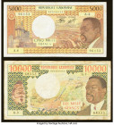 Gabon Banque des Etats de l'Afrique Centrale 5000; 10,000 Francs ND (1978); (1974) Pick 4c; 5a Two Examples Very Good. Staining and minor foreign subs...