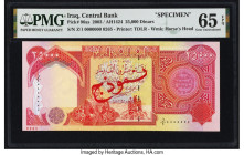 Iraq Central Bank of Iraq 25,000 Dinars 2003 / AH1424 Pick 96as Specimen PMG Gem Uncirculated 65 EPQ. 

HID09801242017

© 2022 Heritage Auctions | All...