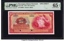 Nicaragua Banco Nacional 100 Cordobas 1939 Pick 69s Specimen PMG Gem Uncirculated 65 EPQ. Two POCs are present on this example. 

HID09801242017

© 20...
