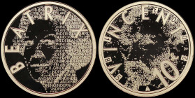 NETHERLANDS: 10 Euro (ND 2003) in gold (0,900) commemorating Vincent van Gogh. Head of Beatrix on obverse. Dotted head of van Gogh on reverse. Inside ...