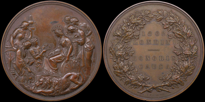 GREAT BRITAIN: Bronze commemorative medal for the International Exhibition in Lo...