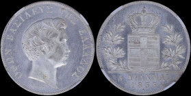 GREECE: 5 Drachmas (1833 A) (type I) in silver (0,900). Head of King Otto facing right and inscription "ΟΘΩΝ ΒΑΣΙΛΕΥΣ ΤΗΣ ΕΛΛΑΔΟΣ" on obverse. Inside ...