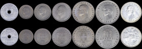 GREECE: Mintstate set (1965) composed of 10 Lepta, 50 Lepta, 1 Drachma, 2 Drachmas, 5 Drachmas, 10 Drachmas & 20 Drachmas. (Hellas M.1). The coins are...