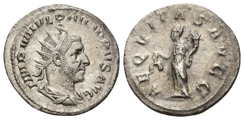 IMPERIO ROMANO. FILIPO I. Antoniniano. Roma (244-247). A/ Busto radiado y drapea...