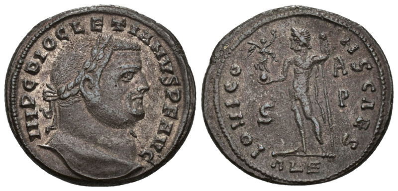IMPERIO ROMANO. DIOCLECIANO. Follis. Alejandría (304-305). A/ Cabeza laureada a ...