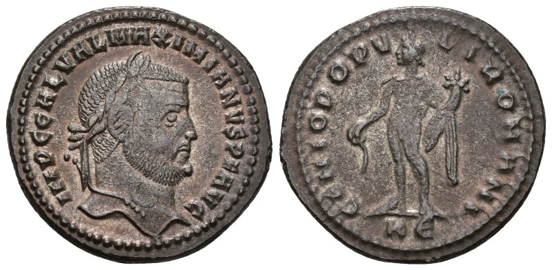 IMPERIO ROMANO. GALERIO. Follis. Cizycus (305-306). A/ Cabeza laureada a der.; I...