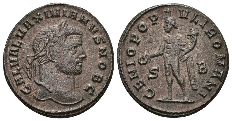 IMPERIO ROMANO. GALERIO. Follis. Siscia (294). A/ Cabeza laureada a der.; GAL VA...