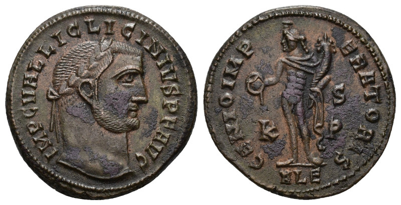 IMPERIO ROMANO. LICINIO. Follis. Alejandría (308-310). A/ Cabeza laureada a der....