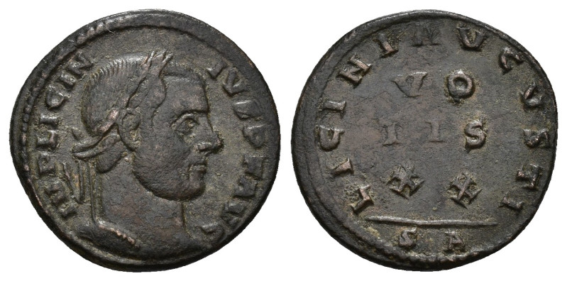 IMPERIO ROMANO. LICINIO. Follis. Arelate (320-321). A/ Cabeza laureada a der.; I...