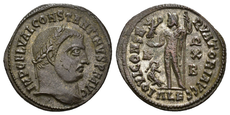 IMPERIO ROMANO. CONSTANTINO I. Follis. Alejandría (316-317). A/ Cabeza laureada ...