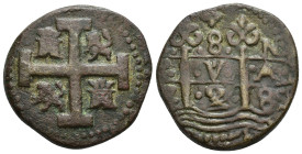FELIPE V. 8 escudos. 1728 Lima. N. Falsa probablemente de época. AE 18,84 g. 30,3 mm. MBC.